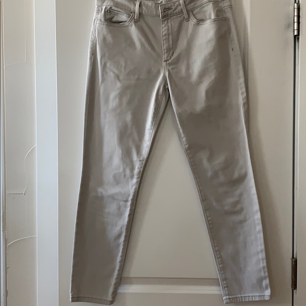 Joe’s skinny stretch light silver gray jeans
